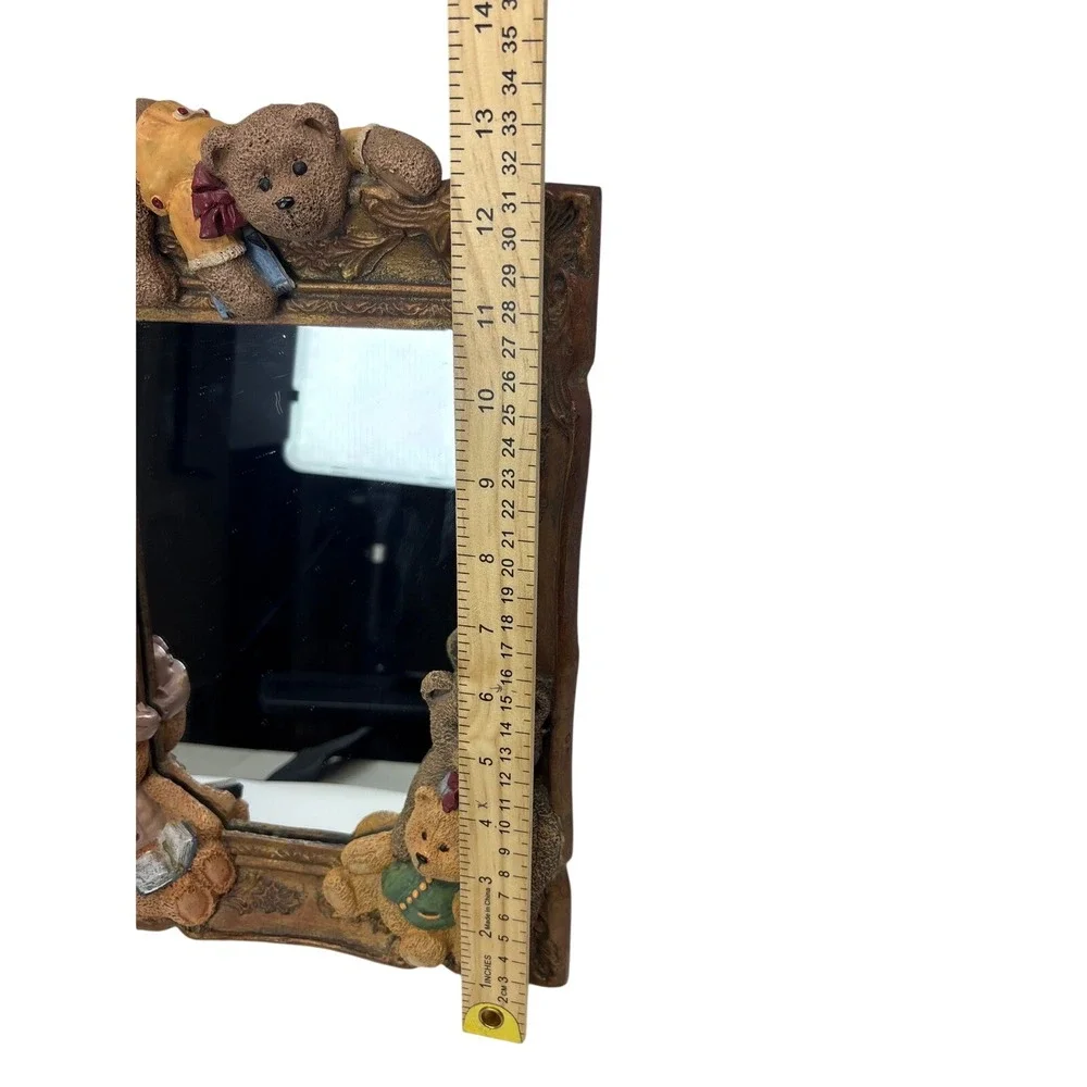 Vintage‎ 1996 Figi Graphics Bear Friends Resin Mirror Tabletop Wall Decor NWT